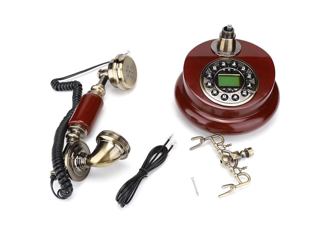 Telefone Mali Retro Europeu Ms 6100b, Botão de Pressão, Discador Estilo Clássico, Decorativo, Casa