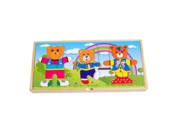 Ats juguetes Educatsivos Rompecabezas Osos Tres Vestir Puzzle para Bebés Niños