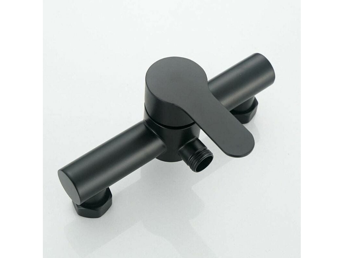 Conjunto De Chuveiro Externo Elegante, Misturador De Água Quente E Fria Com Controle De Alavanca Única Em Aço Inoxidável