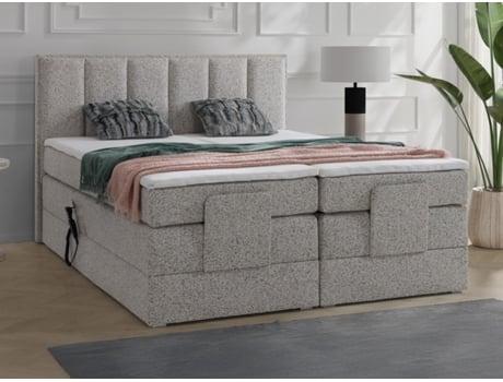 Cama Continental Kalasi Vente-unique Bege 2 X 90 X 200 Cm - Com Colchão - Com Estrado