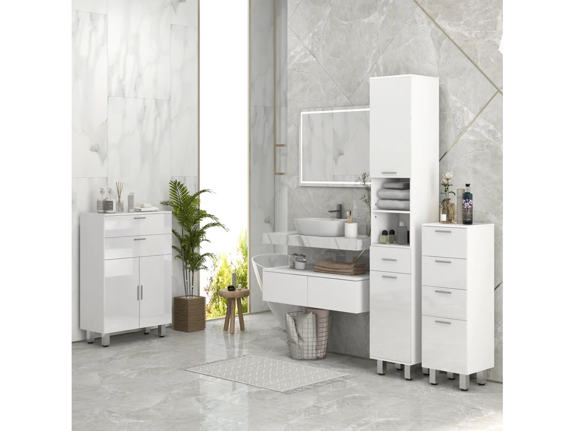 Móvel Bagno com 2 cassetes e prateleira ajustável S/MARCA
