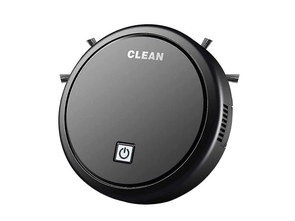 Aspirador robô com mop, 1200pa, 1,5h bateria, forte sucção, seco e úmido, preto | S/MARCA