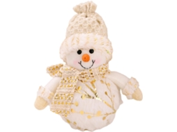 Enfeite De Natal De Pelúcia Com Luzes: Rena E Boneco De Neve |