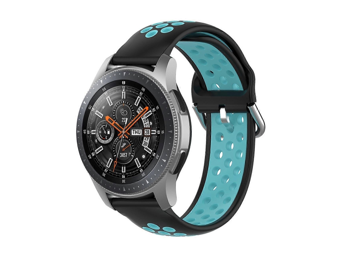 Pulseira Universal Esportiva Bicolor De Silicone Para Huawei Watch Gt2 / Honor Magic Watch 2 De 46 Mm (branco E Preto)