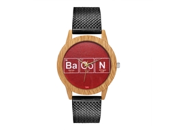 Reloj De Pulsera Unisex De Cuarzo Con Correa De Malla Y Patrón Especial Zhoulianfa (negro)