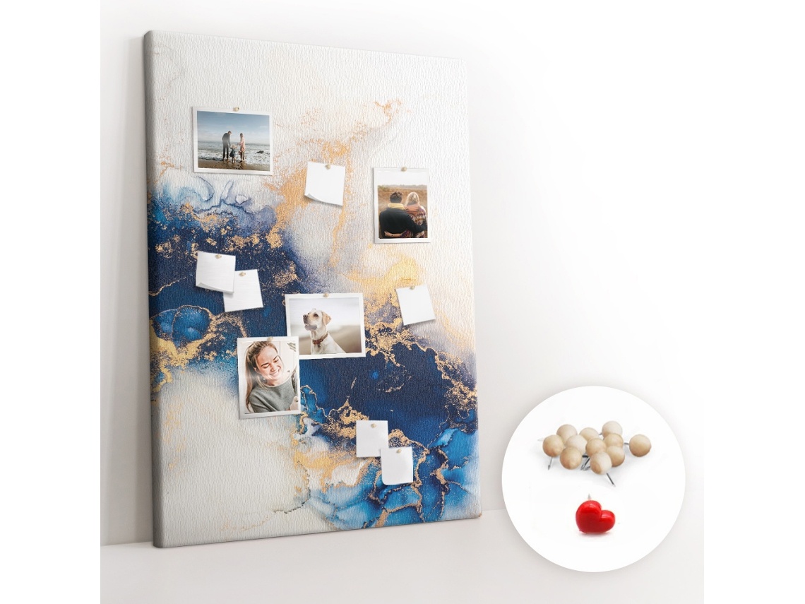 Quadro De Cortiça Com Impressão Abstração De Mármore Para O Corredor Espelharte (100x140 Cm)