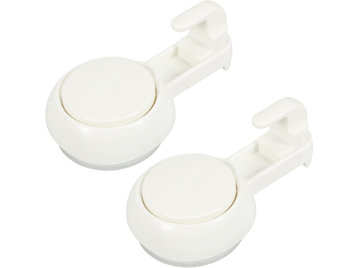Conjunto De 2 Ganchos Com Ventosa Para Toalha, Em Abs, Removíveis E Sem Furos, Para Banheiro