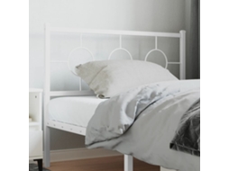 Vidaxl Cabeceira De Substituição 107 Cm Metal Branco