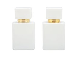 2 Piezas Botella De Perfume De Vidrio Vacía 30ml Con Atomizador Y Boquilla Dorada