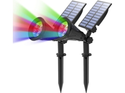 Refletor Solar Led AQUAFORGE, 5m, Ip65, ajustável, sem fio, jardim, quintal