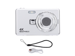 2026 câmera Digital 4k com Tela de 2.4 Polegadas, Zoom 16x, Selfie e Portátil, Câmera de Bolso