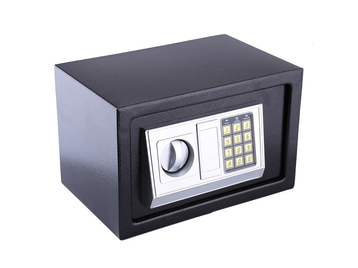 Cofre Eletrônico De Combinação (8,5l, Médio, Preto)