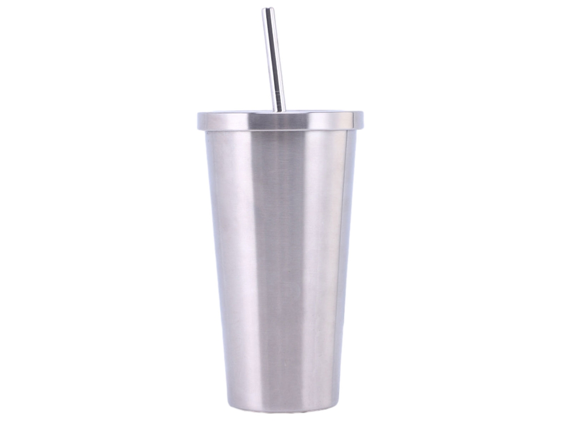 Copo de Café de Aço Inoxidável com Canudo para Carro NEVEANCE
