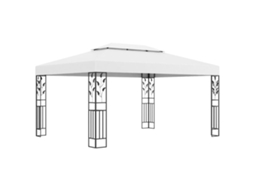 Vidaxl Gazebo Com Telhado Duplo 3x4 M Branco