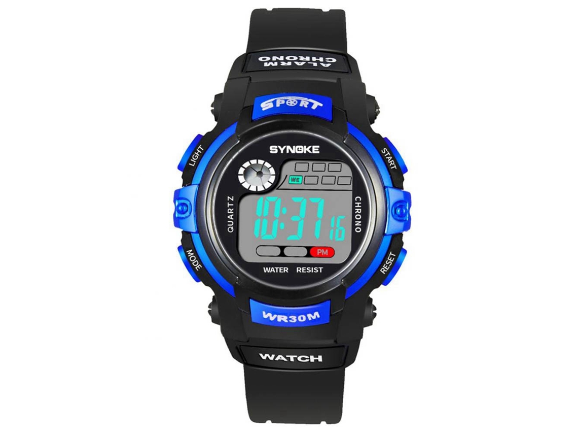 Reloj Deportivo Electrónico Para Estudiantes Niños Moda Simple Pulsera Negro Rojo