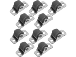 Varas giratórias silenciosas em metal, 10 peças, Prateado