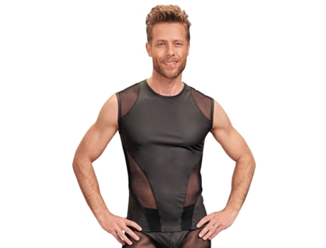 Top de Homem NEK Aspecto Cuero Preto (L)