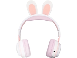 Fones De Ouvido Sem Fio Com Orelhas Coelho, Luzes Led Coloridas, Dobráveis, Ideais Para Aprendizado Online, Para