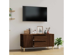 Vidaxl Móvel P/ Tv 102x44,5x50 Cm Derivados Madeira Carvalho Castanho