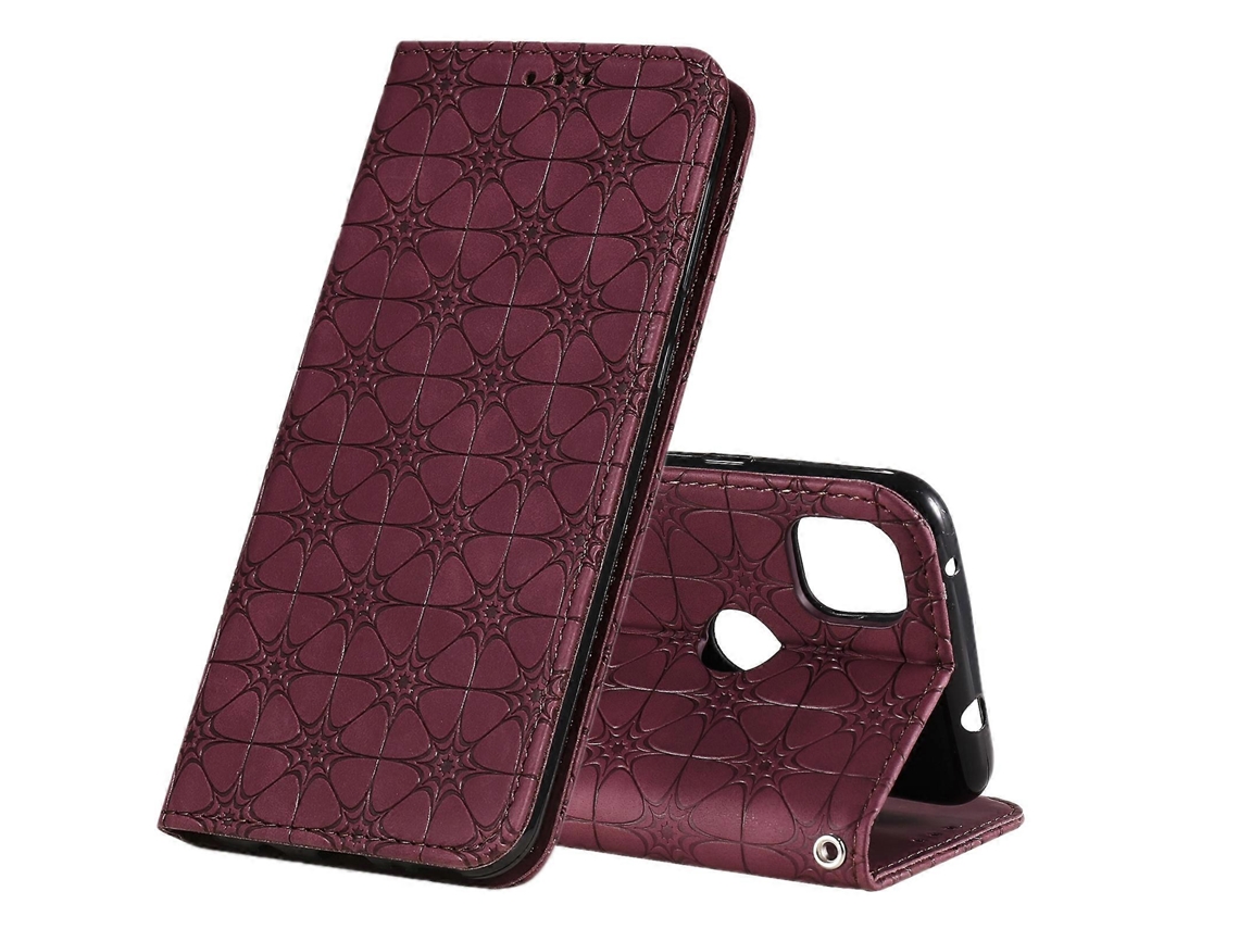 Capa De Couro Flip Horizontal Magnética Com Estampa De Flores Da Sorte E Compartimentos Para Cartões Para Google Pixel 4a