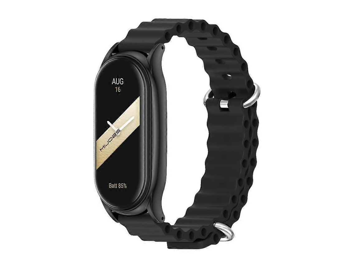 Pulseira De Silicone Respirável Mijobs Plus Para Xiaomi Mi Band 8, Com Design Náutico.