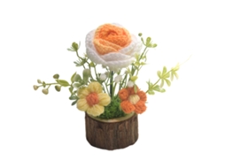 Vaso com Rosa Laranja Gradiente Artificial LAXISCREED