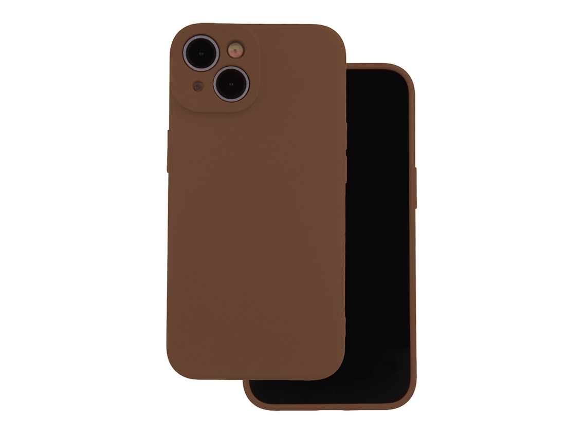 Capa De Silicone Marrom Para Iphone 17 Pro De 6,3 Polegadas