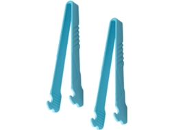 Pinças Práticas De Nylon Azul Para Alimentos, Conjunto De 2, Com Sistema De Drenagem Óleo E Fácil Limpeza, Ideais Para