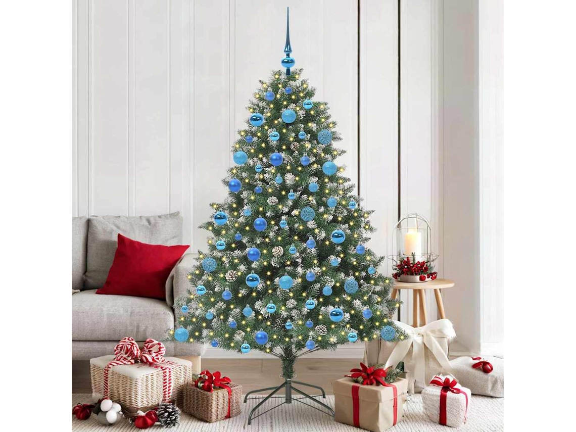 Vidaxl Árvore De Natal Artificial Verde 180 Cm Pvc, Plástico E Aço