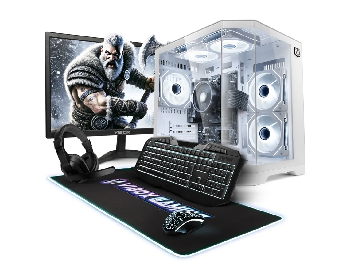 Vibox I-524 Gaming Pc Completo • 22'' Monitor • Ryzen 3 3200g 4,0 Ghz • Radeon Vega 8 • 8 Gb Ram • 480 Gb Ssd • Linux • Wifi