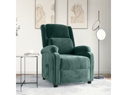 Vidaxl Poltrona Reclinável Veludo Verde-escuro