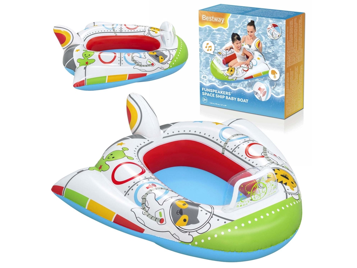 Plataforma Flutuante De Praia Em Formato Nave Espacial, 104 X 99 Cm, Bestway 34178 -aquaforge
