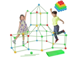 2026 kit de Construção de Fortes para Crianças 87pcs Castelos Túneis Tendas Brinquedos de Montagem Diy para Atividades Ao Ar Livre Presente