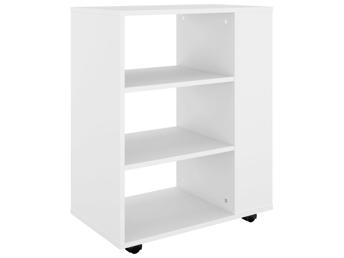 Móbile com Rodas Branco MAISON EXCLUSIVE Derivados Madeira (60x35x75 cm)
