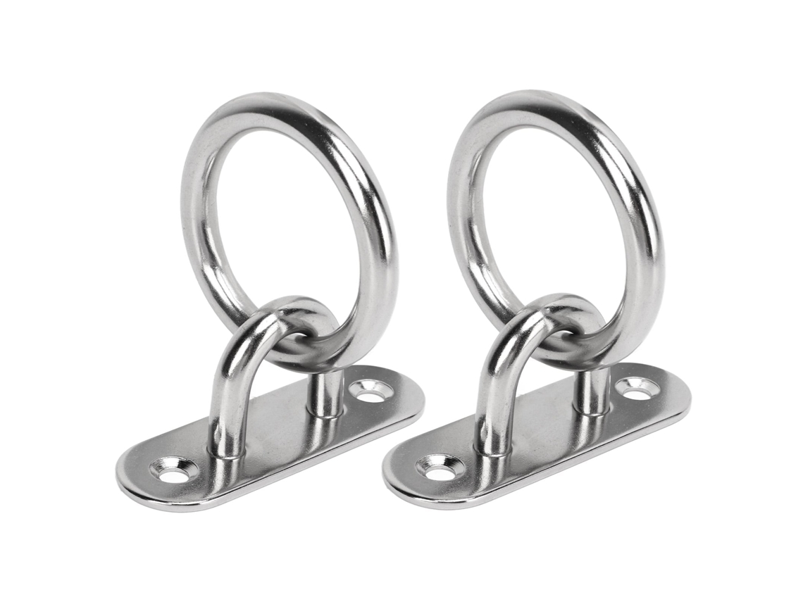 2 Peças De Placas Olhal Em Aço Inoxidável, Alta Resistência, Alto Polimento, Placas De Olhal Robustas Com Anéis Redondos Para Uso Marítimo, 8 Mm
