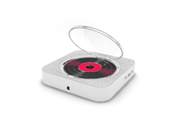 Rádio retrô AQUAFORGE de madeira com CD, estilo clássico e graves potentes