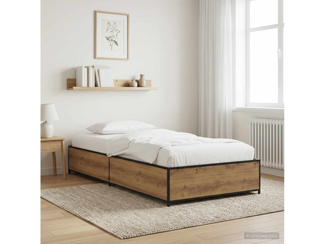Vidaxl Estrutura Da Cama Carvalho Arttisan 80 X 200 Cm