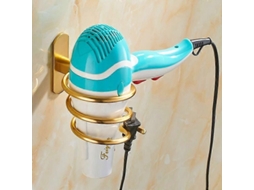 Suporte Para Secador De Cabelo De Parede, Em Aço Inoxidável, Sem Necessidade De Furar A Parede (1 Peça).