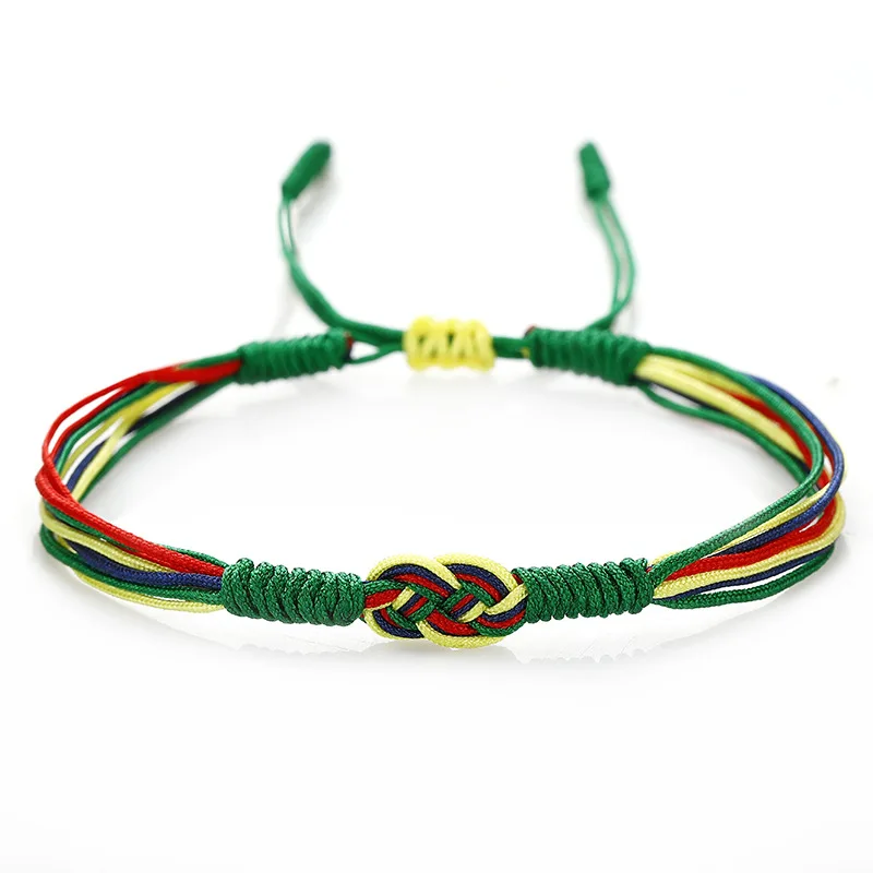 Pulseira Africana De Corda Tecida À Mão Com A Bandeira Nacional E Joias Para Times Esportivos.