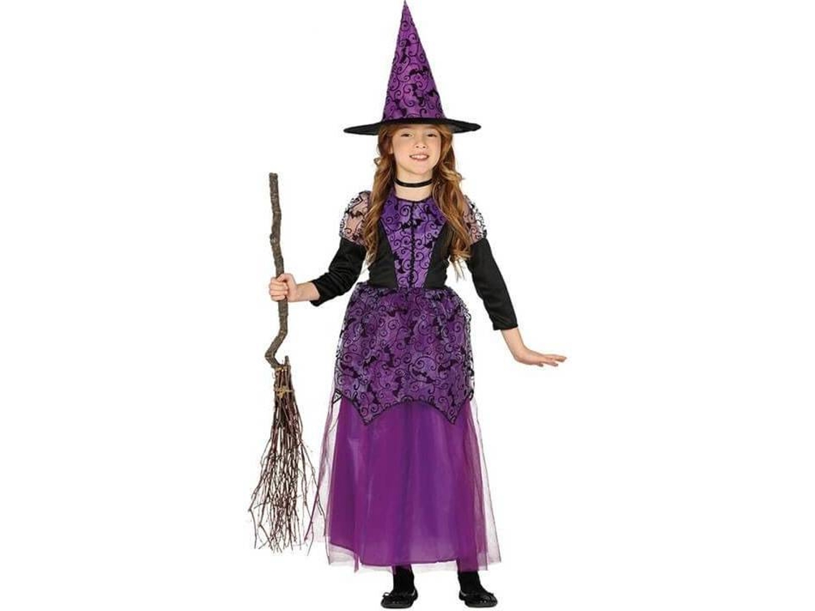 Fato de Menina DISFRAZZES Bruxinha Preto E Roxo (Tam: 3 a 4 anos)