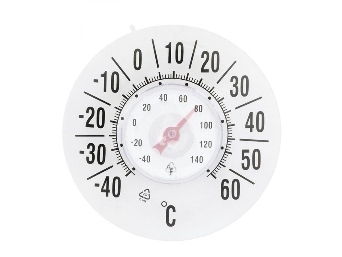Termômetro de Janela Interna/externa com Painel Redondo e Sucção Sem Bateria 40 60°C S/MARCA
