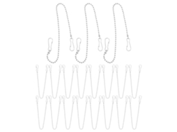Conjunto De 24 Correntes De Aço Inoxidável Com Ganchos Para Pendurar.