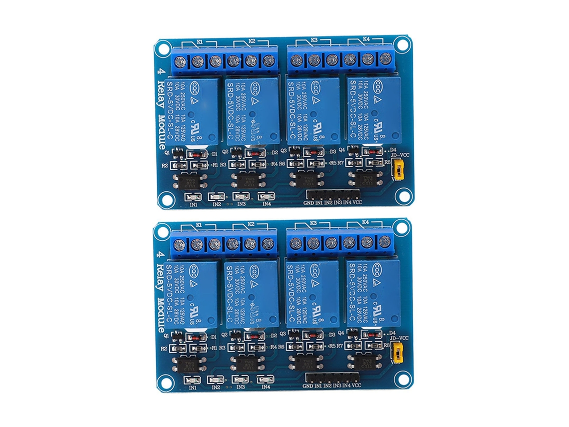 Módulo De Relé De 4 Canais Laxiscreed Com Isolamento Por Optocoupler Para Controladores Plc De 5v