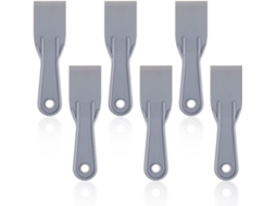 Conjunto de 6 Raspadores Plásticos Flexíveis, Que Não Riscam Paredes e Tetos, Ideais para Aplicação de Massa Corrida, 17, 8 Cm) AQUAFORGE