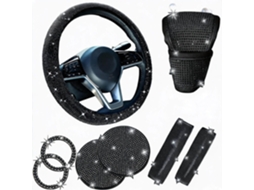 Capa Universal para Volante de Carro HENTEN HOME para Diâmetro de 38 Cm (preto)