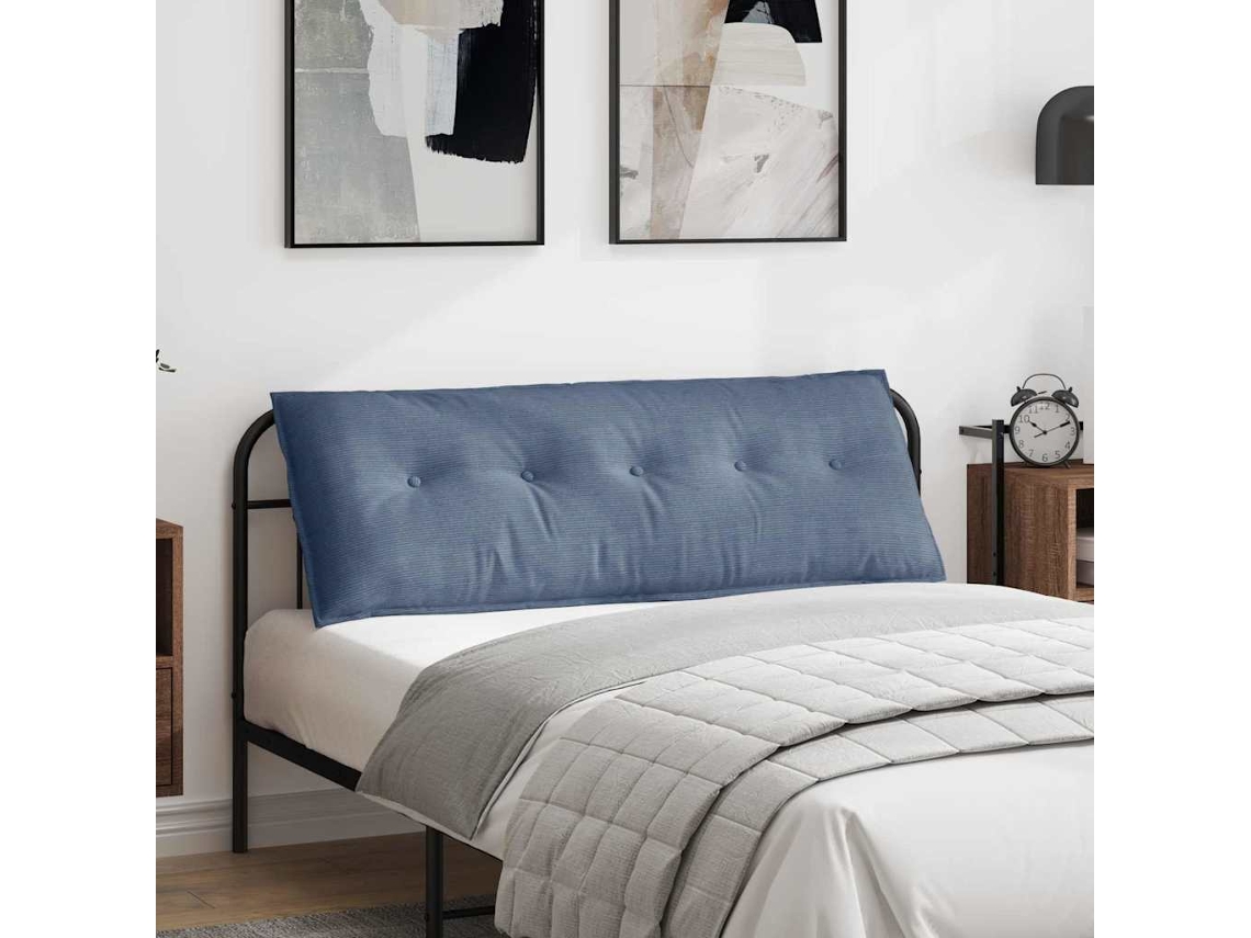 Vidaxl Travesseiro Para Costas Azul 140 X 50 Cm