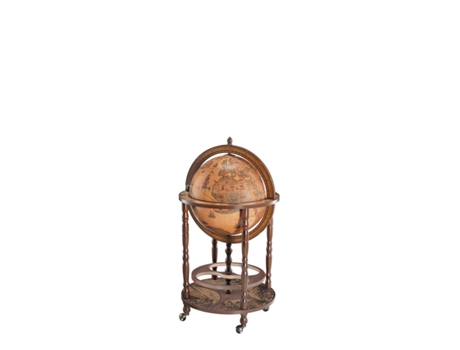 Globo de Mesa de Bar Minerva Madeira Castanho 50X50X93 Cm ZOFFOLI