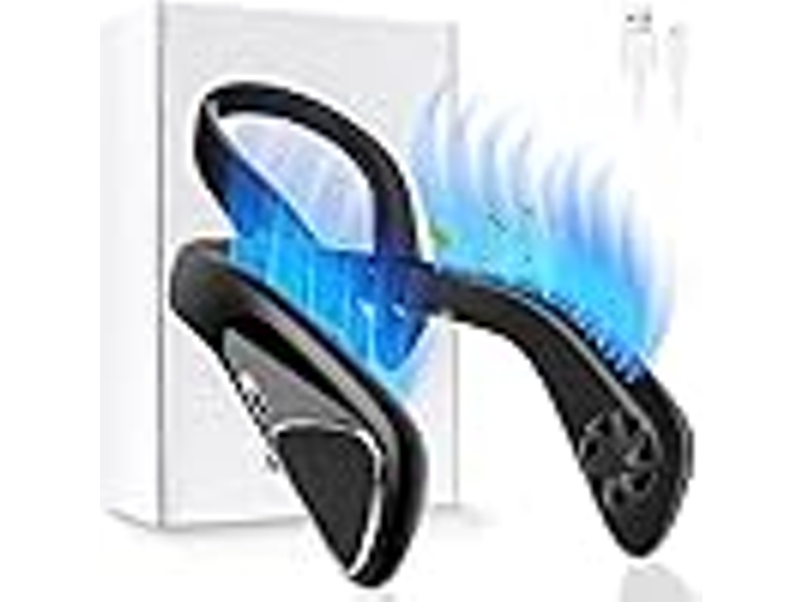 Ventilador de pesca portátil potente e silencioso, ventilador USB com bateria recarregável, 3 velocidades, ajustável em 360° Zeuxo