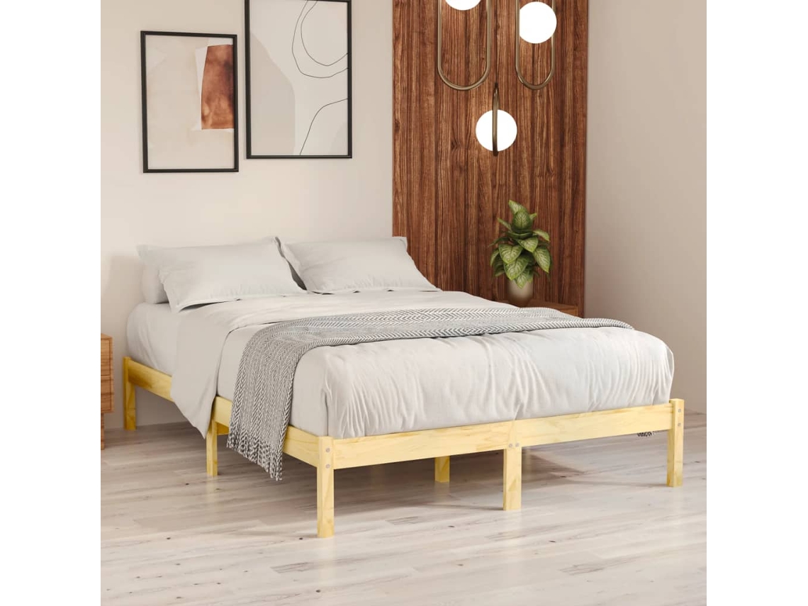 Vidaxl Estrutura De Cama 160x200 Cm Pinho Maciço