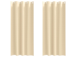 Maison Exclusive - Cortinas Blackout Com Argolas 2 Pcs Creme 225 X 140 Cm
